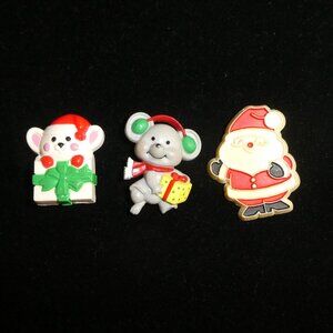 (3) Three Vintage Christmas Pins - Avon, Russ & Hallmark
